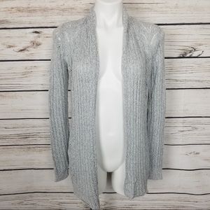 Belldini Grey Lace Cardigan Small EUC